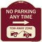 Signmission No Parking Anytime Tow-Away Zone W/ Right Arrow Heavy-Gauge Aluminum Sign, 18" x 18", BU-1818-23771 A-DES-BU-1818-23771 - alternate 1